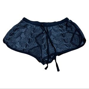 small black and gray textured shorts